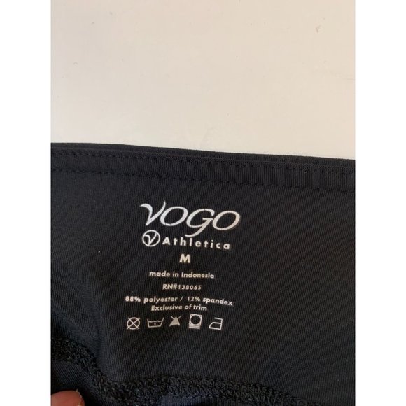Vogo Athletica Womens M Black Capri Cropped Yoga Pants Legging Active Stretch - Picture 4 of 5